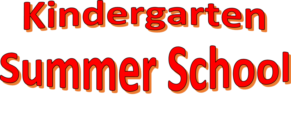 Kindergarten Summer School word art