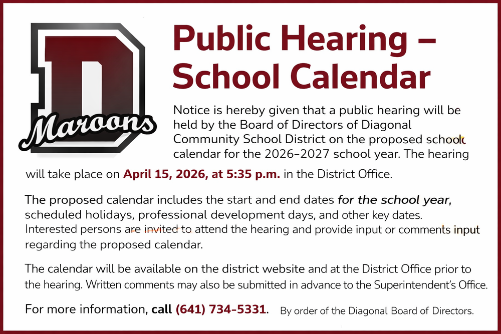 Notice of Public Hearing