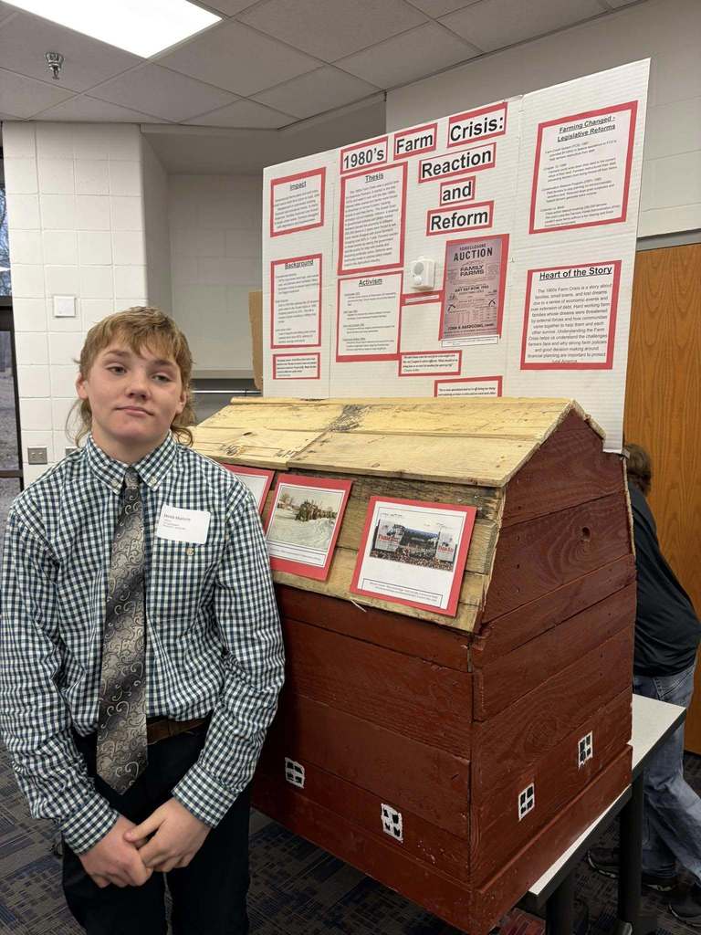 Jacob Malone and his homemade barn - 3rd Place