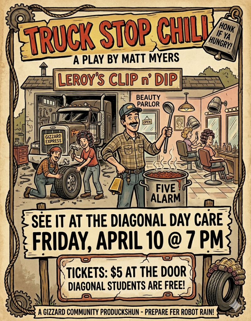 Come join us at the Spring Play on April 10 at 7 pm! You don't want to miss it!