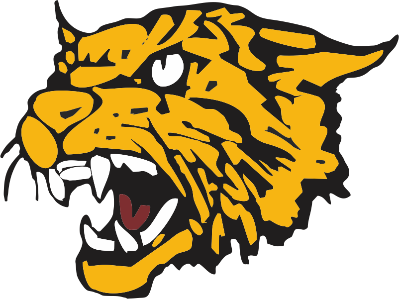 Golden wildcat logo, left facing