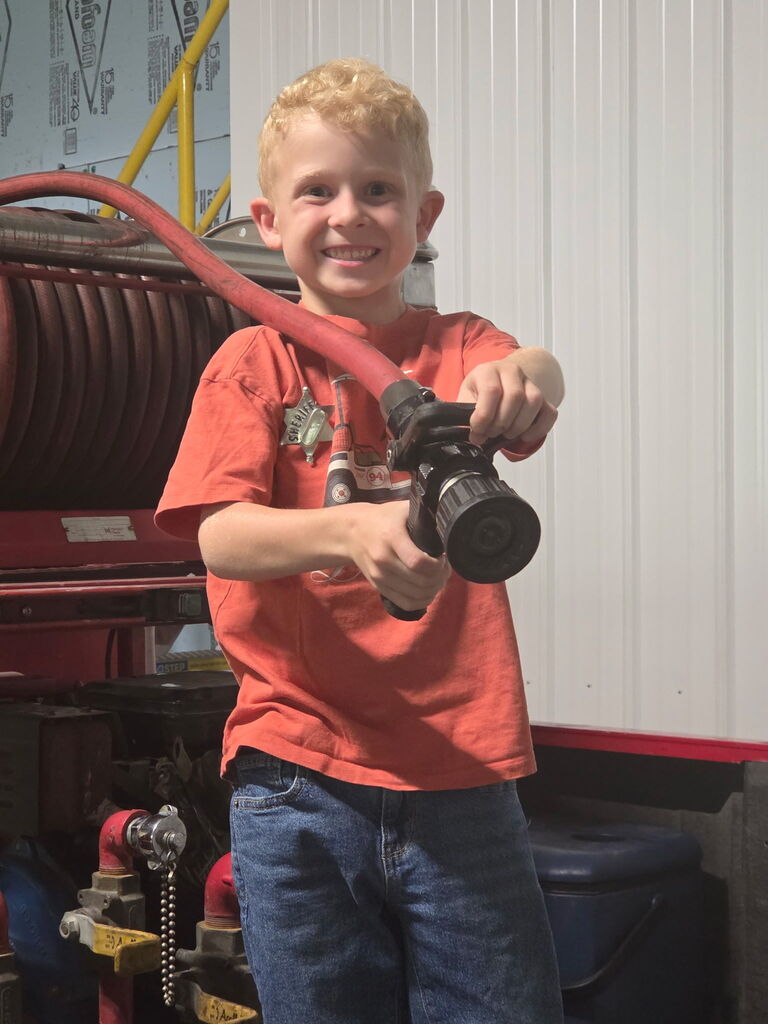 "Sheriff" Henry at the Diamond Fire Department