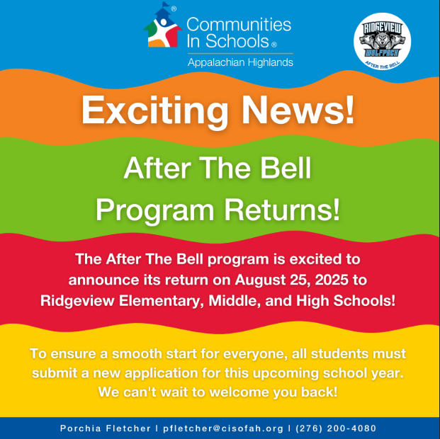 After the Bell returns! Use the QR code to sign up or get a paper copy in the office for your child!