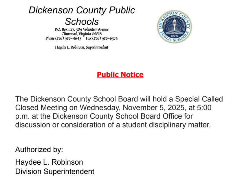 Special Called Meeting