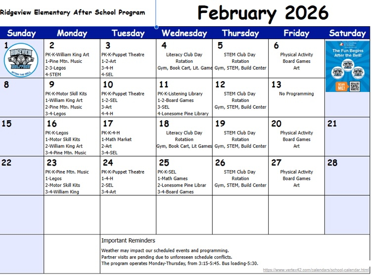 February ATB Calendar