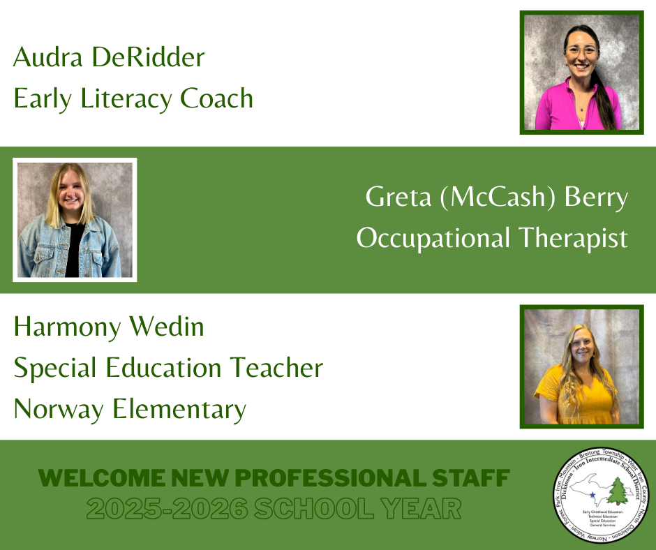 Photo of new professional staff for the 2025-2026 school year. 