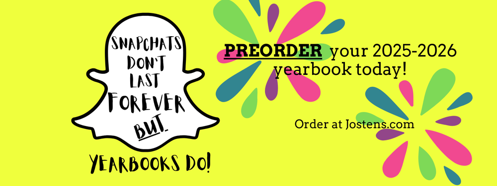 Snapchat image on a yellow background with flower bursts behind text.