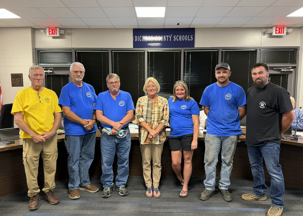 Dennis Decker, Jerry Lewis, Tracy Allmon, Melissa Garton, Betsy Grove, Jason Leegon, Vance Hardin. Not pictured are James Tienvold and Tim Fults