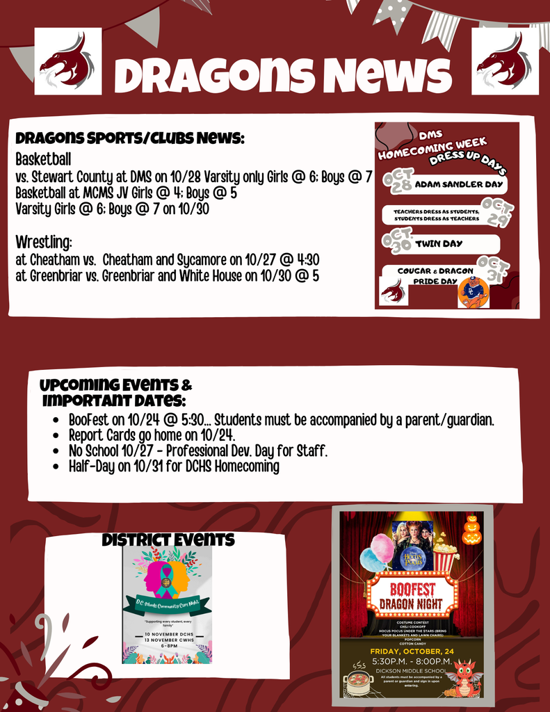 Upcoming events at DMS