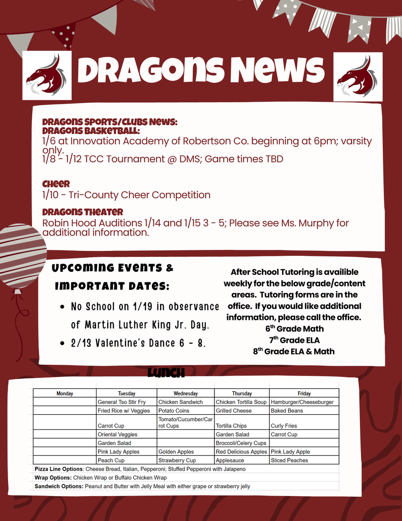 Dragons News Page 1