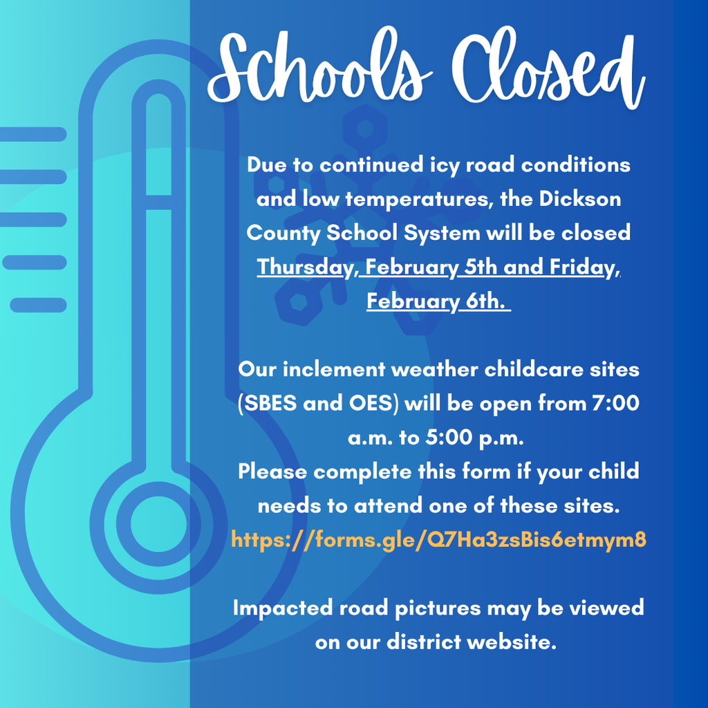 Schools Closed 2/5 - 2/6