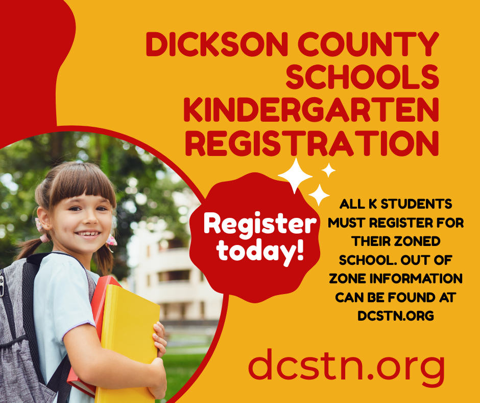 Dickson County Schools - Kindergarten Registration Infographic