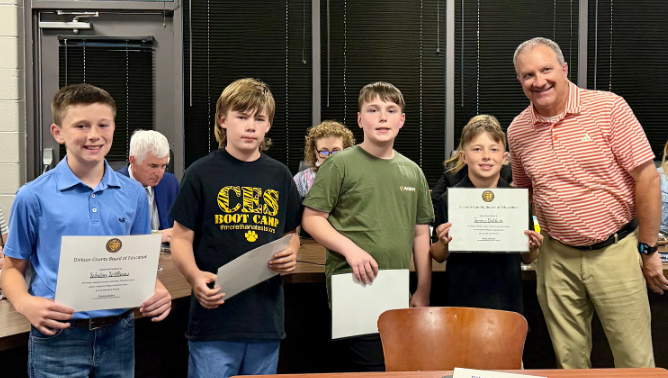 Dickson County Board of Education Recognizes Students and Community Partners at April Meeting
