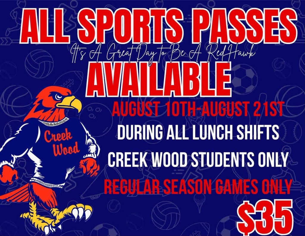 All sports passes available august 10th thru august 21st during all lunch shifts. $35. Regular season games only.