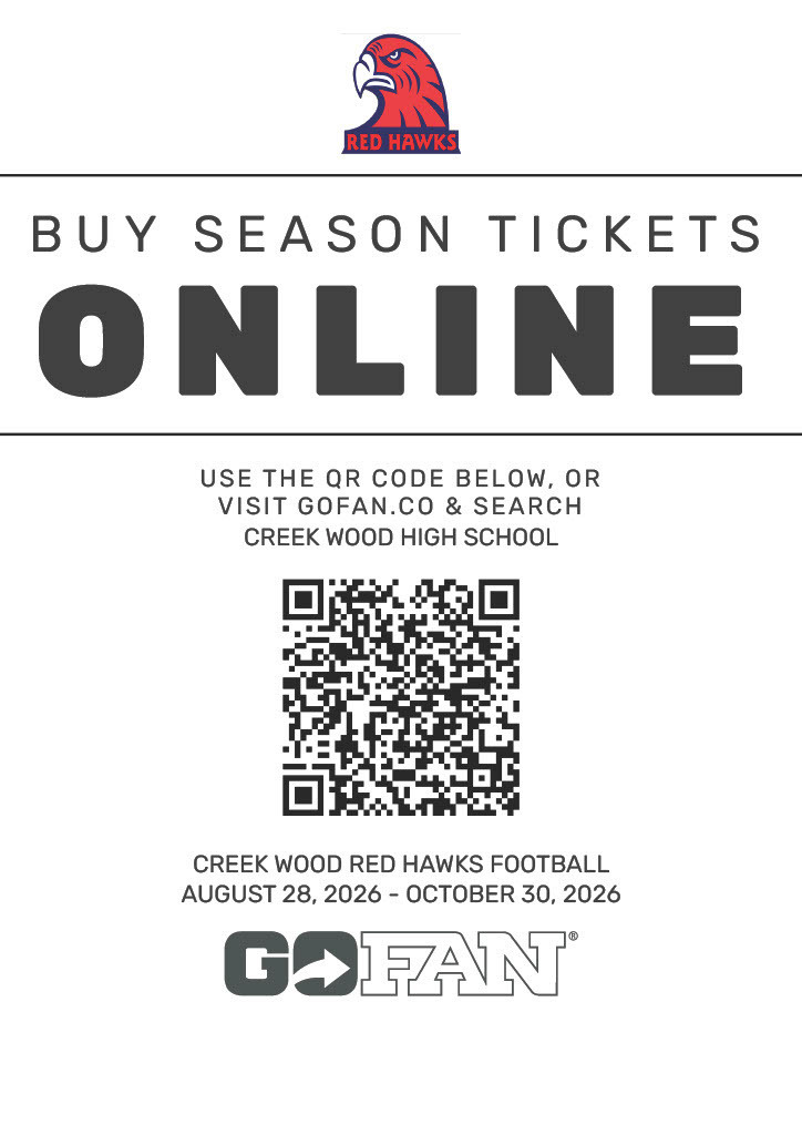 GoFan QR code for online ticket sales for CWHS Football 2026