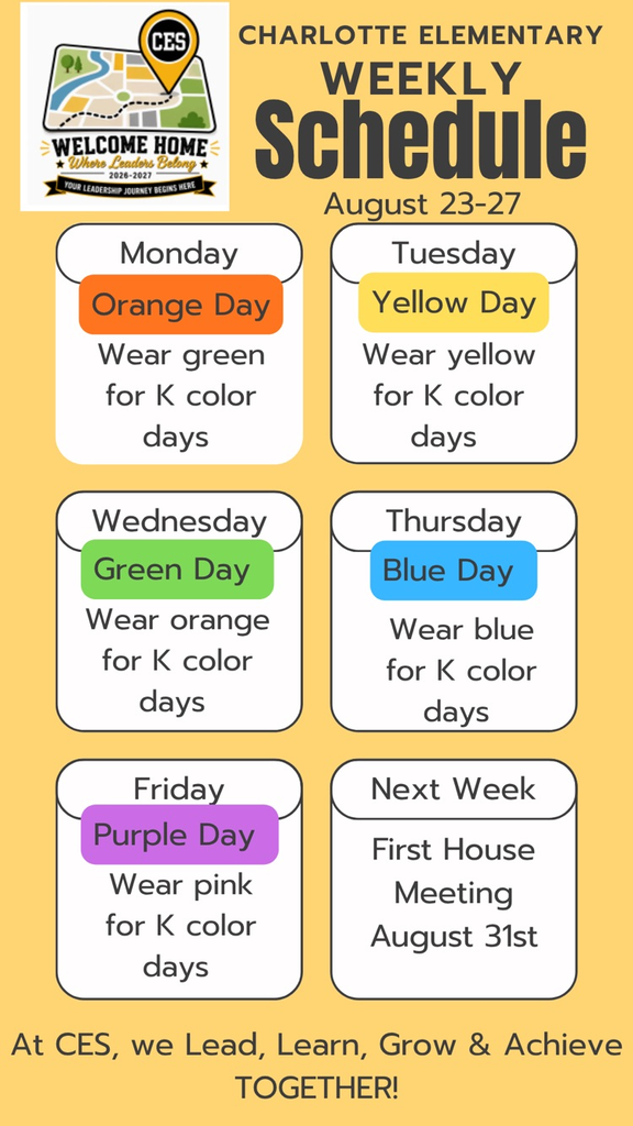 weekly schedule 