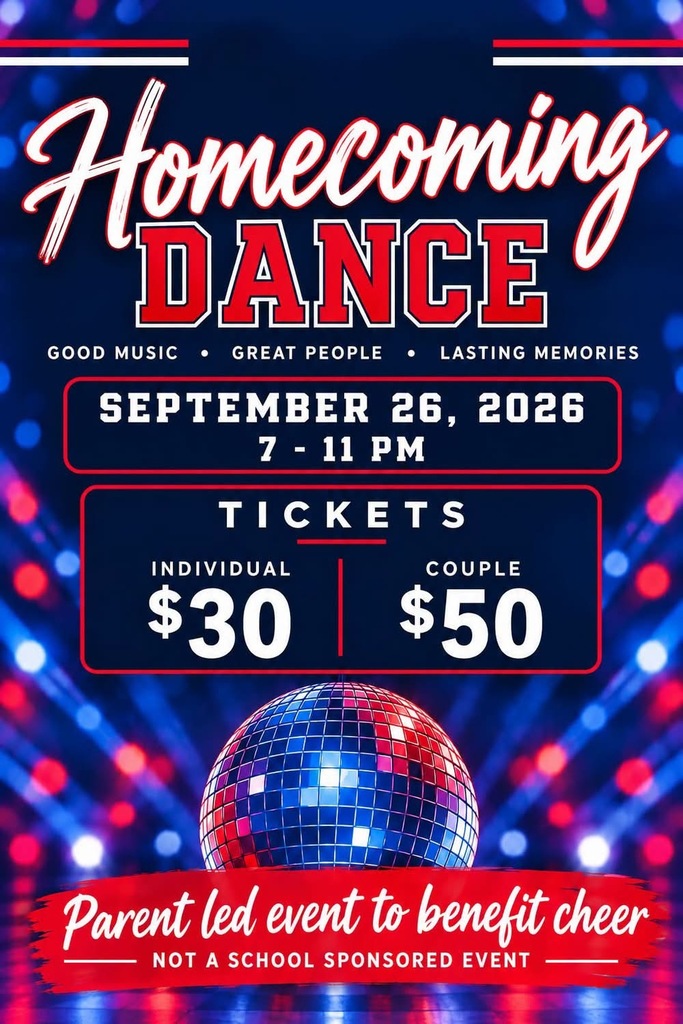 Cheer Sponsored Homecoming Dance