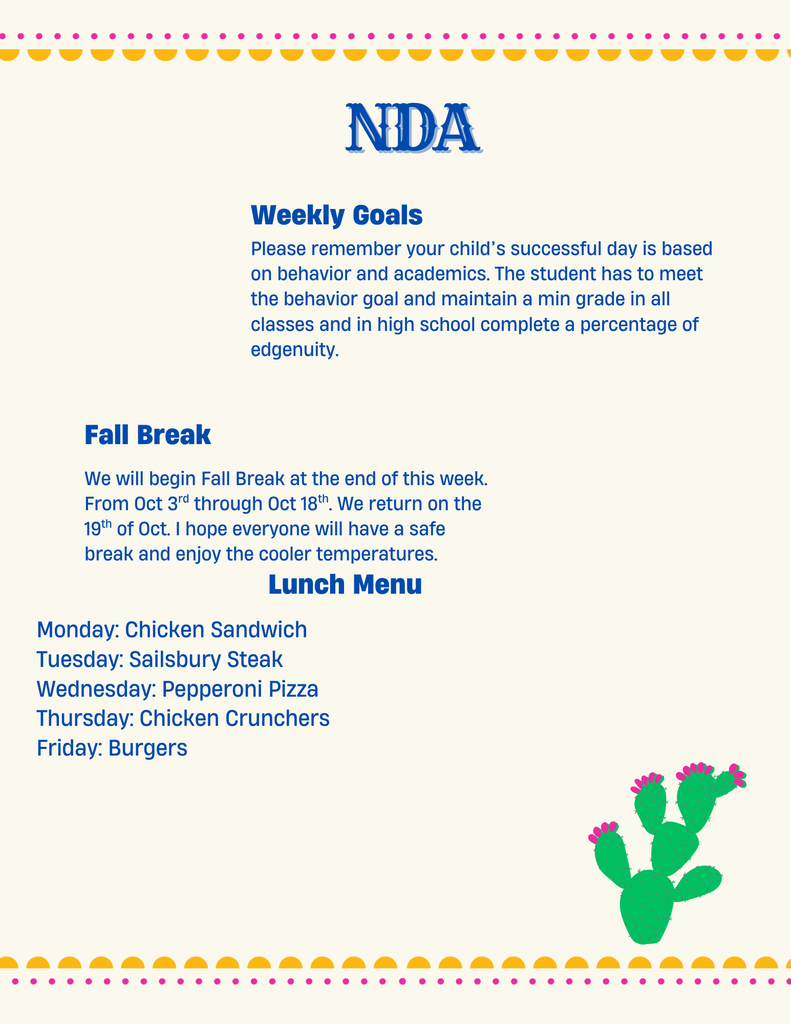 Weekly Newsletter