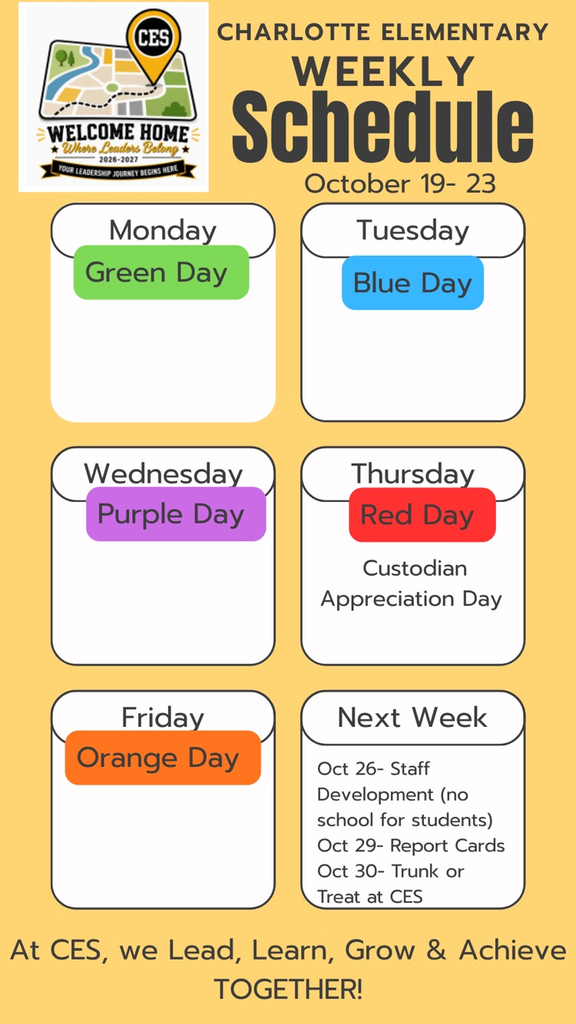 weekly schedule