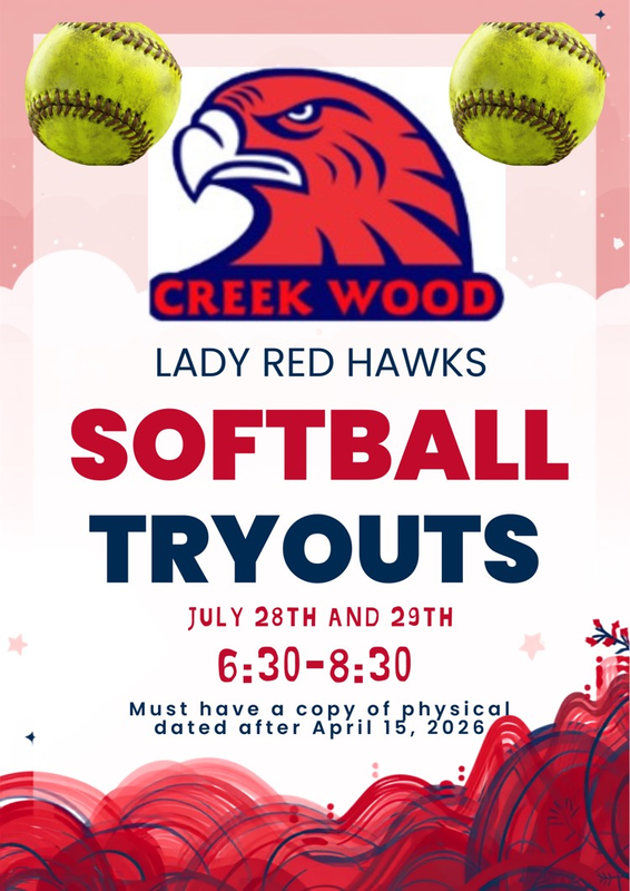 softball tryouts July 28 and 29