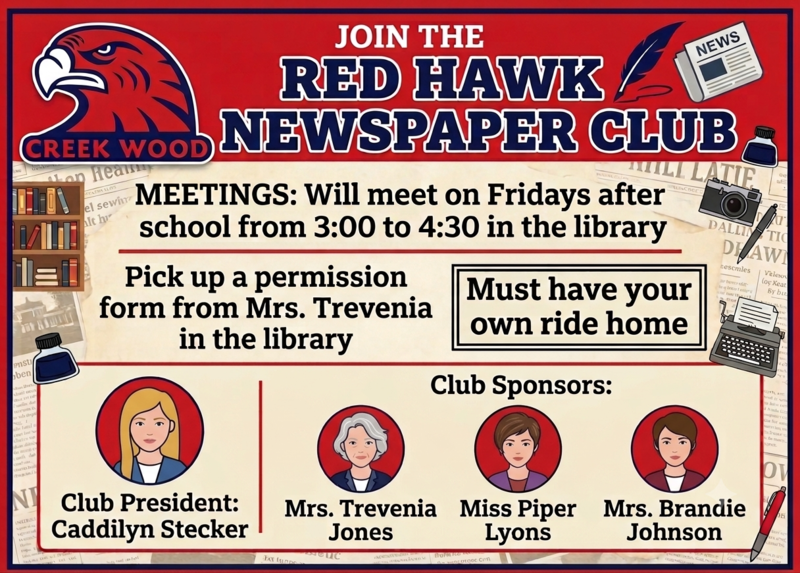 Red Hawk Newspaper Club Announced