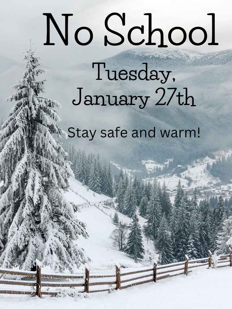 Dierks School District will be closed Tuesday, January 27th. Stay safe and warm! 