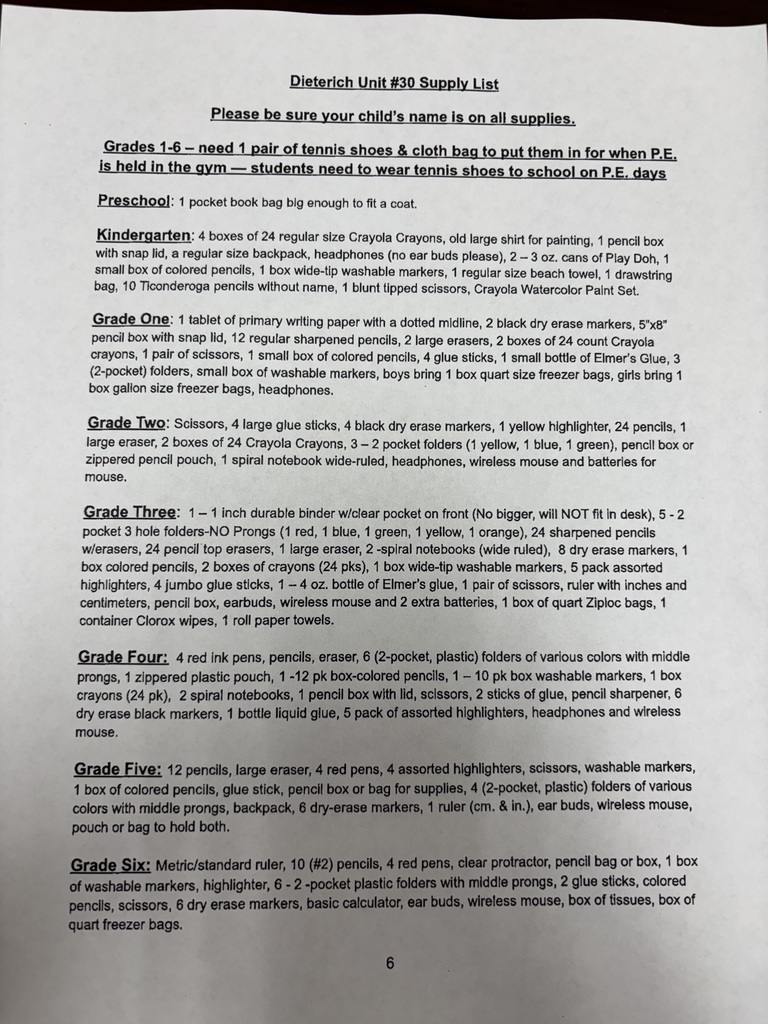 Supply List 2025-26