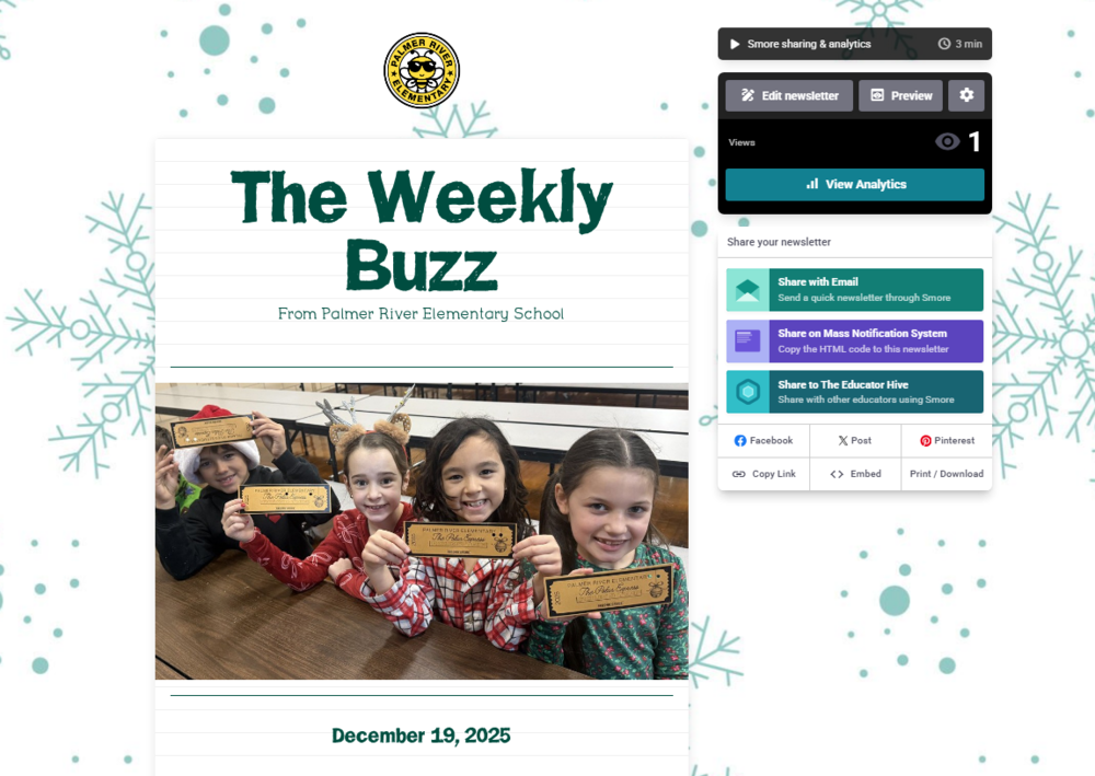The  Weekly Buzz from Palmer River Elementary School