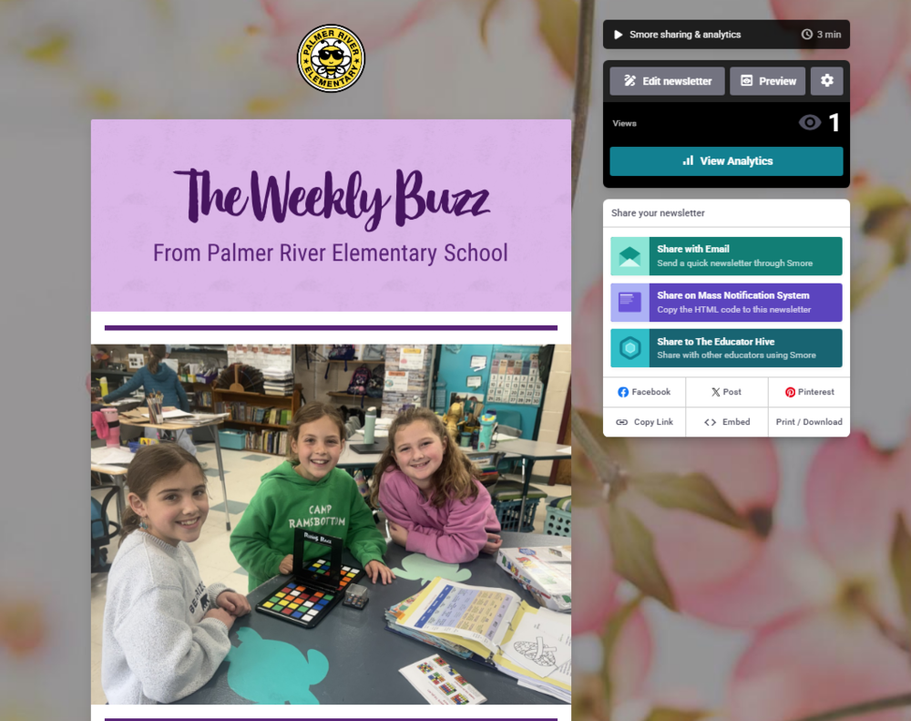 The  Weekly Buzz from Palmer River Elementary School
