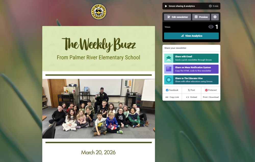 The  Weekly Buzz from Palmer River Elementary School