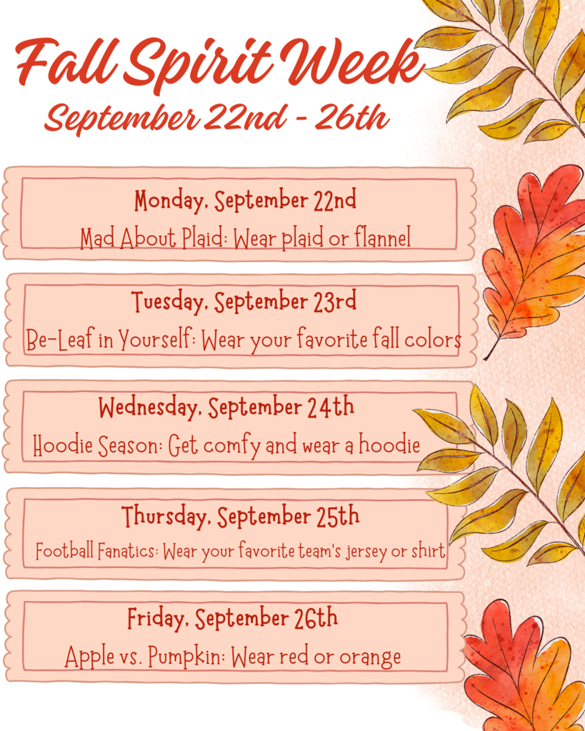 PRES Fall Spirit Week