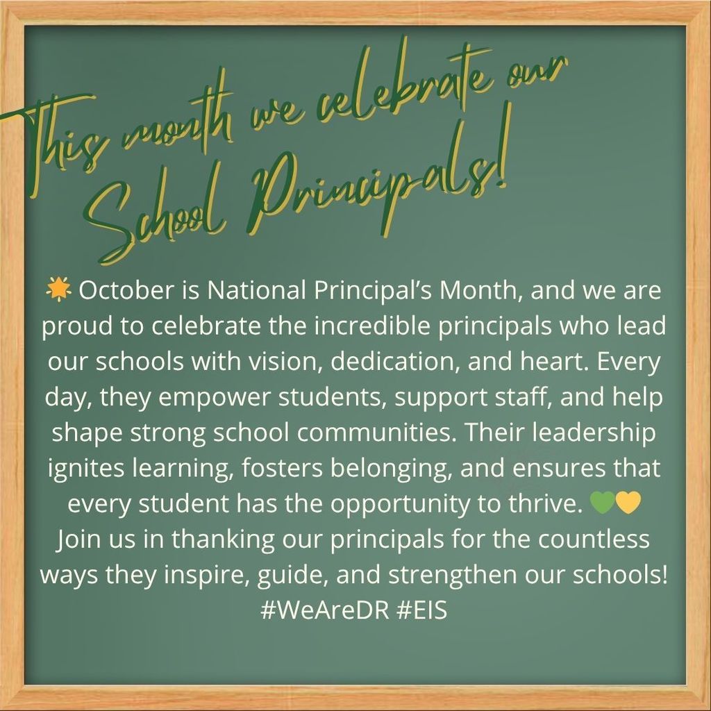 National School Principal's Month