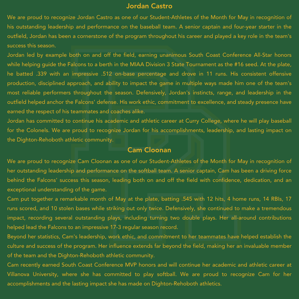 Student athletes description