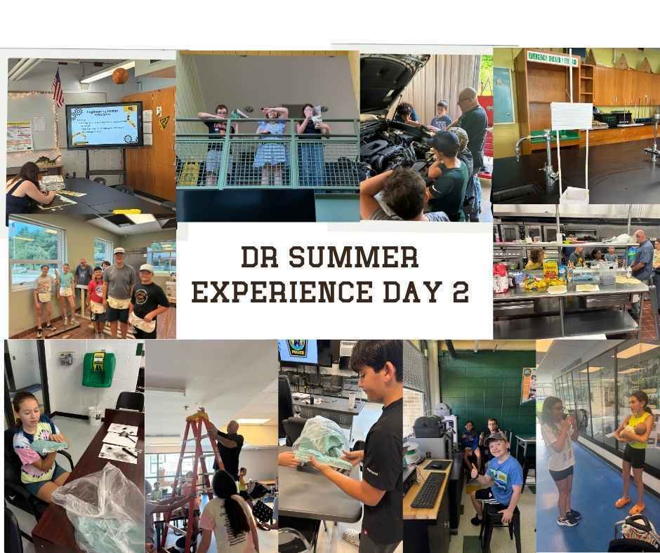 DR Summer Experience Day 1 - Showing students participating in their camp activities