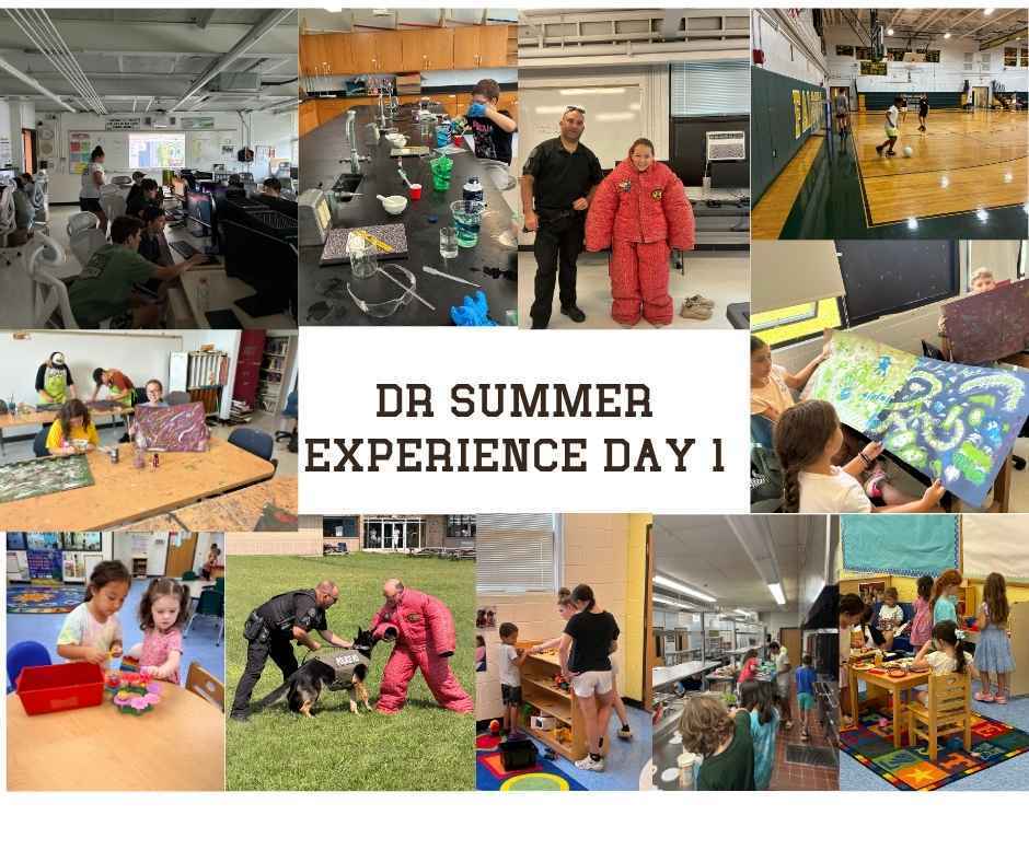 DR Summer Experience Day 2 - Showing students participating in their camp activities