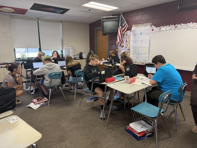 students working