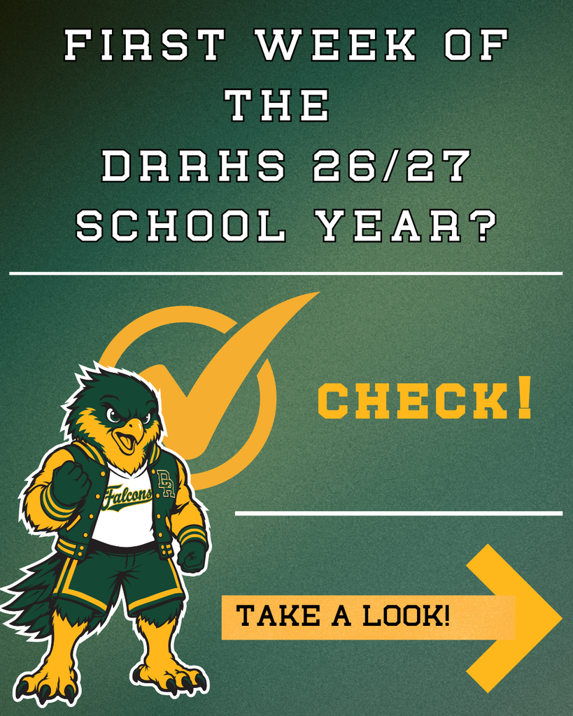 First week of the DRRHS 26/27 school year? Check! Take a look! 