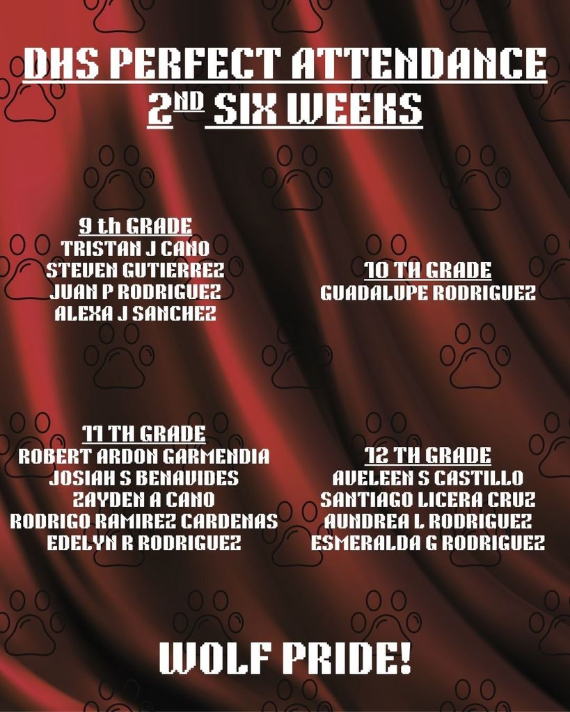 DHS Perfect Attendance