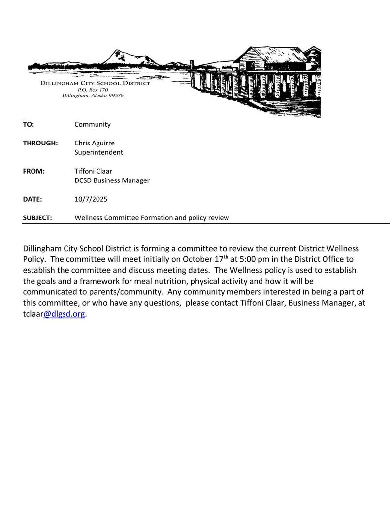 Wellness Committe Memo