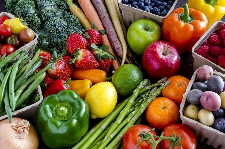 Picture of fresh fruits and vegetables