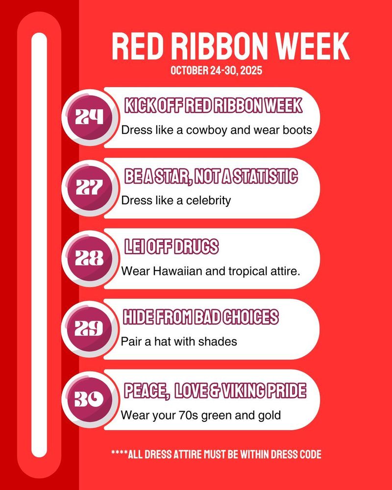 Red Ribbon Week Spirit Days