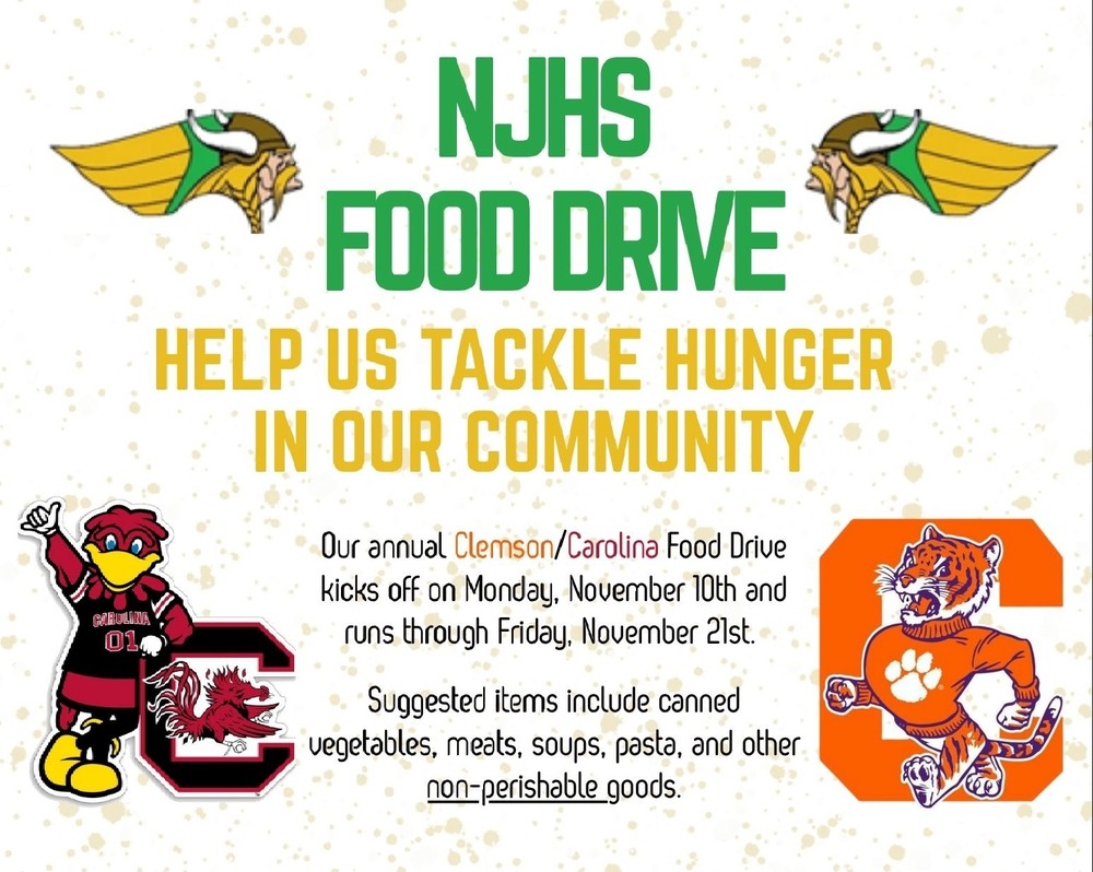 NJHS Clemson vs Carolina Food Drive