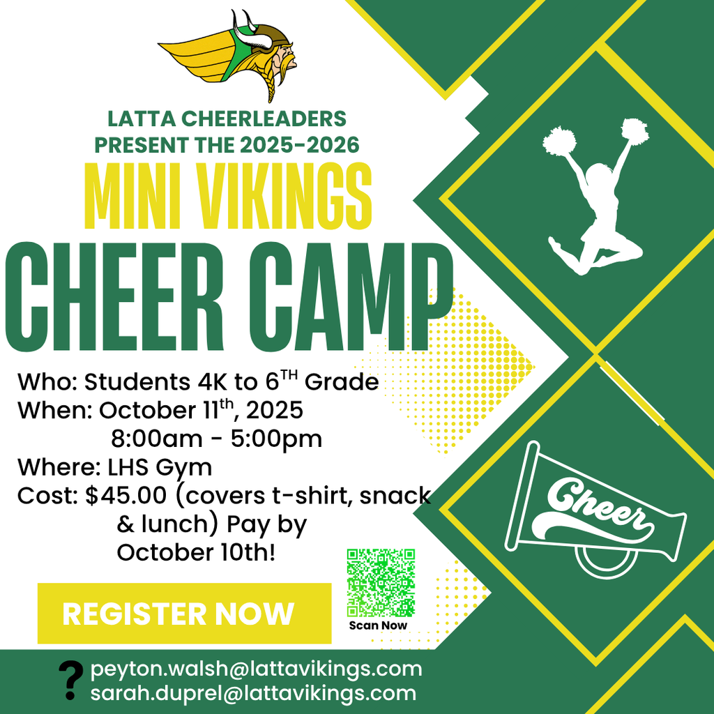 Flyer for Cheer Camp on October 11, 2025