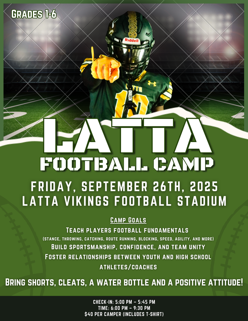 Flyer for Football Camp on September 26th. 