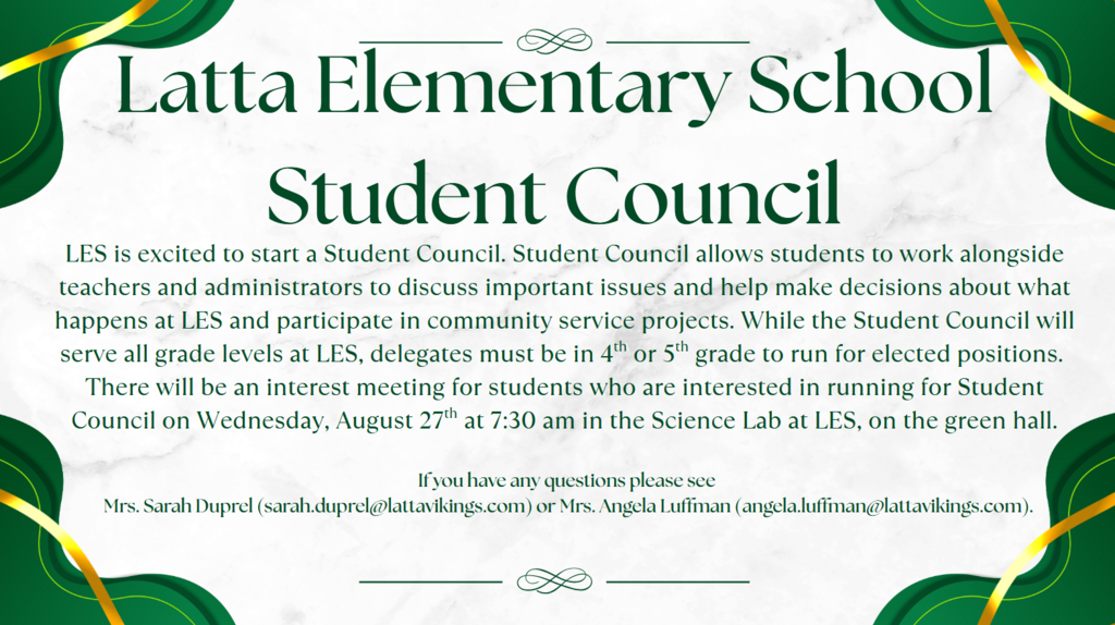 Latta Elementary School Student Council