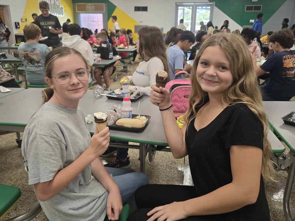 Students receive treat for attendance. 