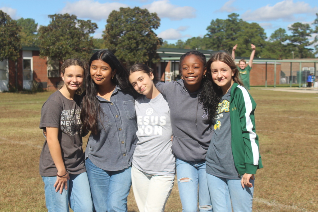 Students gather during extra break.
