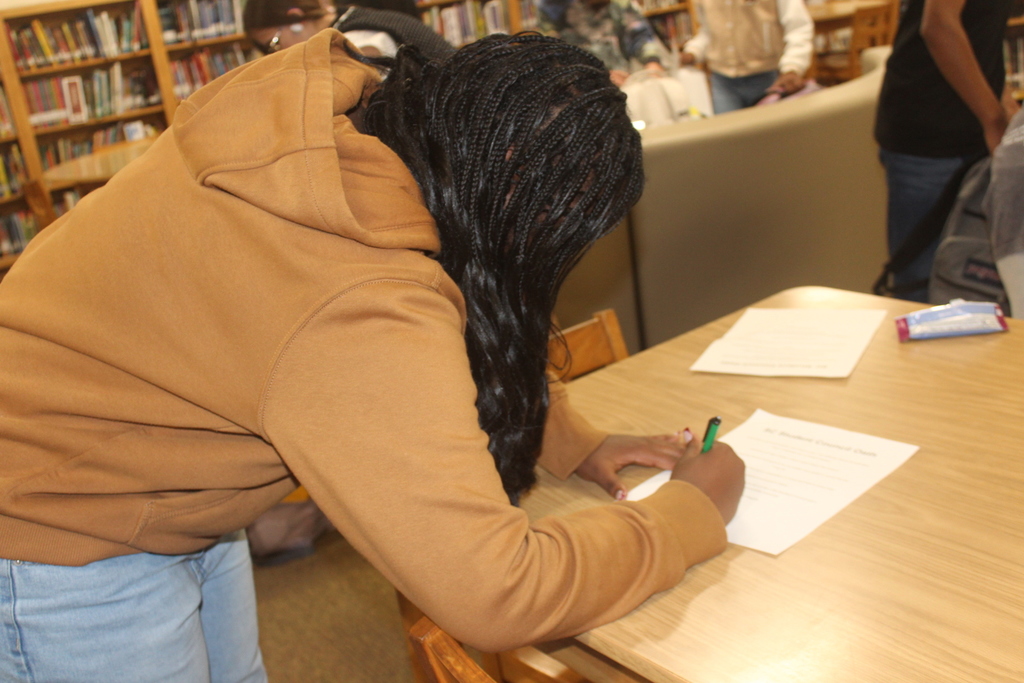 Student Council delegates swear in.