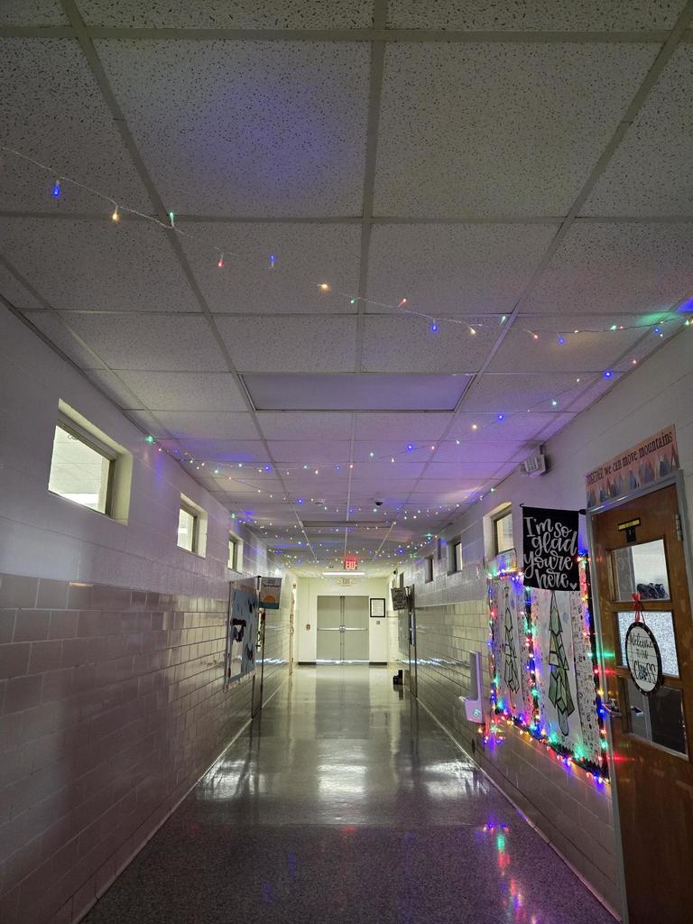 Lights in the hall.