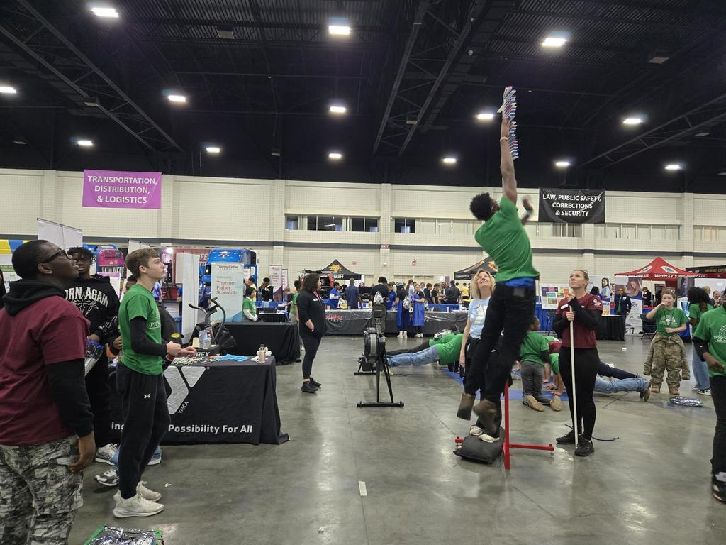 Students demonstrated their athleticism at P2P.